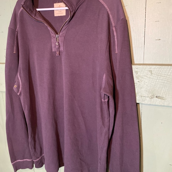 Tommy Bahama Dusty Purple Quarter Zip - Picture 3 of 8